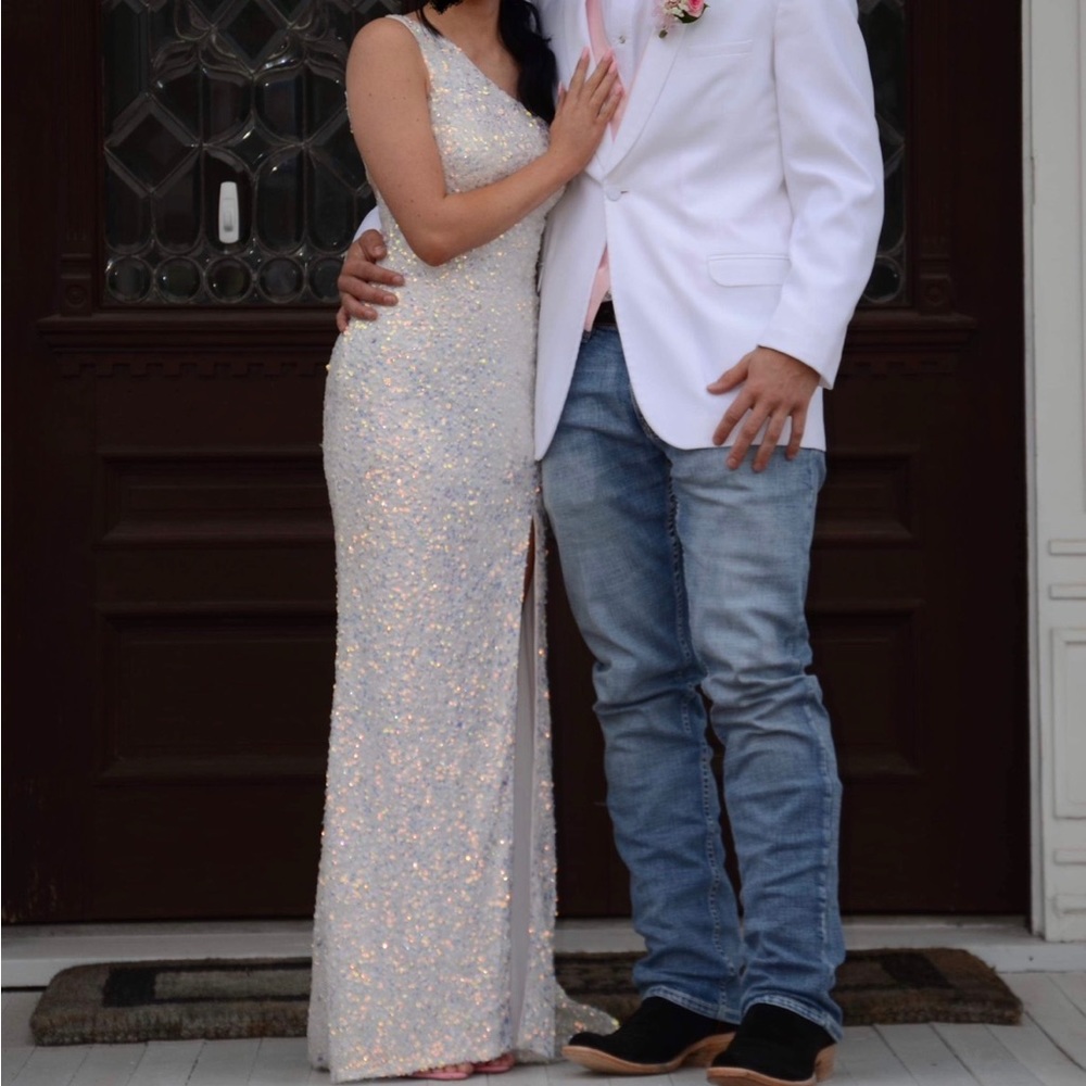 Sherri Hill size 2 (altered to 0) white prom dress